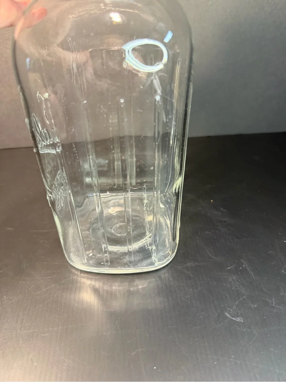 Vintage Ball Perfect Mason Jar Clear Square Ribbed Half Gallon 1933-1942 Rd Heel